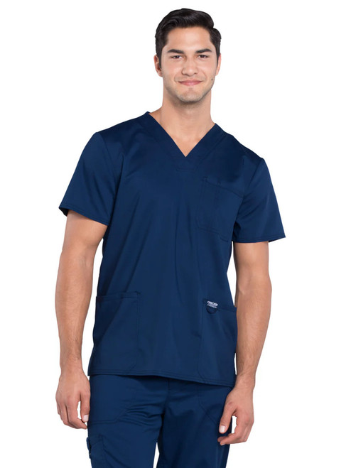 NPR Cherokee Men's 3-Pocket V-Neck Scrub Top