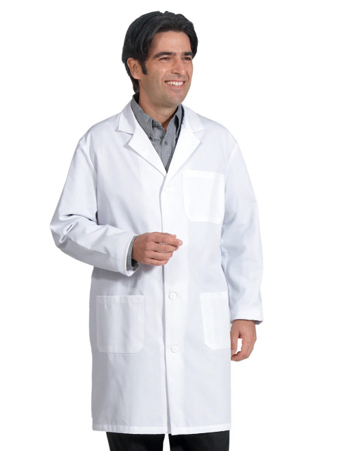 TO FASHION SEAL Men's Three-Pocket 39" Staff-Length Lab Coat
