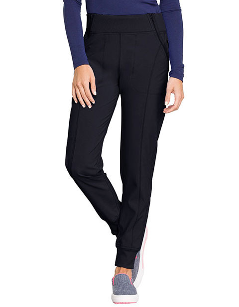 TSCB Rib-knit Elastic Waistband and Leg Mid Rise Jogger Pant (Black)