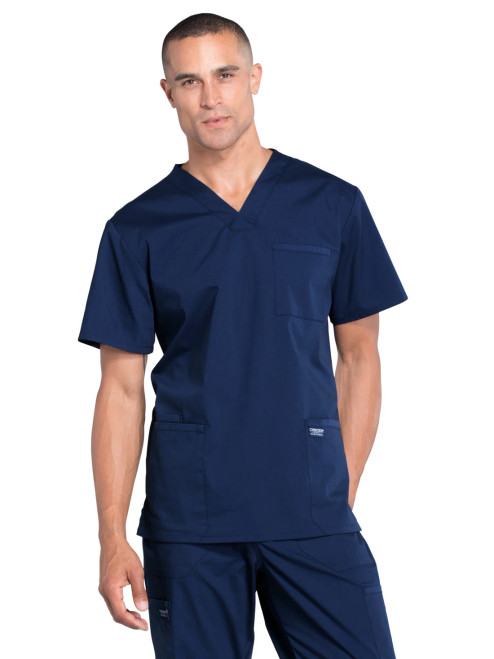 TO Cherokee Men's 4-Pocket V-Neck Scrub Top (Tall Sizes)