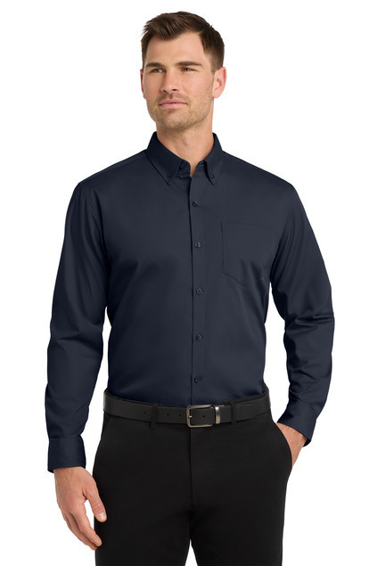 EPP Port Authority® Long Sleeve Carefree Poplin Shirt