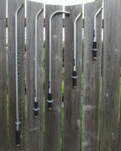 Lightweight, rust-resistant aluminum water handle with a secure grip for easy and efficient watering.