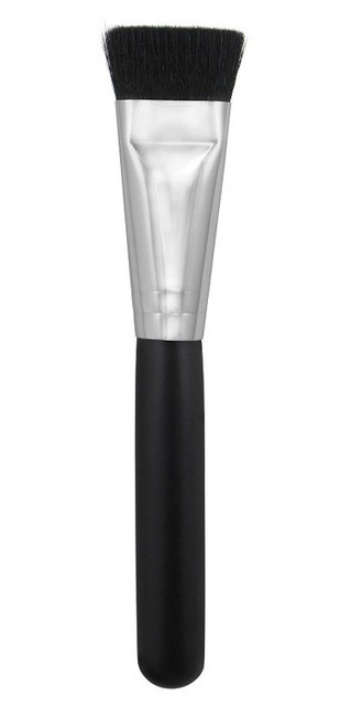 Brushworks No. 11 Contour Brush – Flache Topfform, Synthetisch, Vegan, Für Cremes & Liquids
