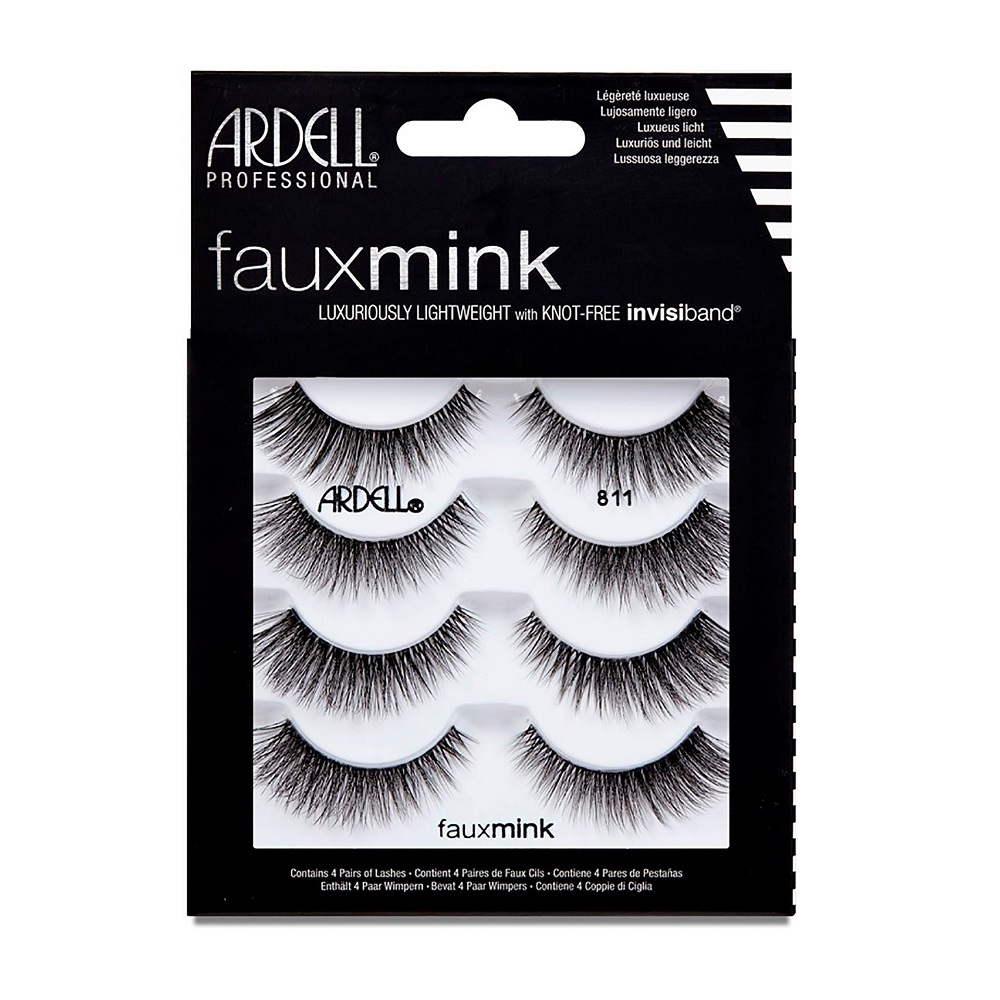 Ardell Faux Mink 811 Wimpern – Vegan, Mittleres Volumen, Mit Duo Invisiband Für Unsichtbaren Halt