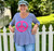 Ace Top 3/4 Sleeve — Hot Pink Peace