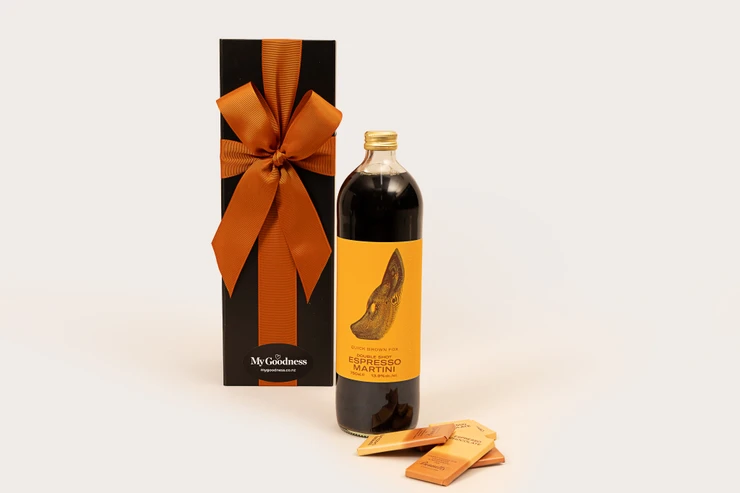 Quick Brown Fox; double espresso Martini, award winning gift; award winning producer; coffee liquor;  coffee lovers