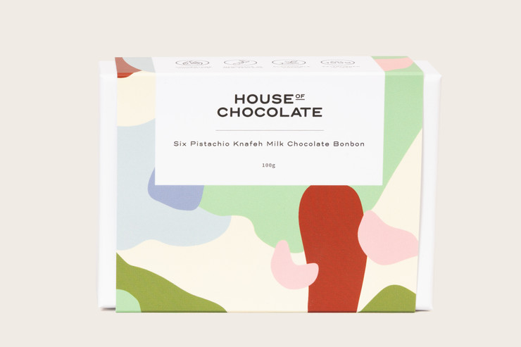 House of Choc. Pistachio Knafeh Bonbon Box - 6 pce