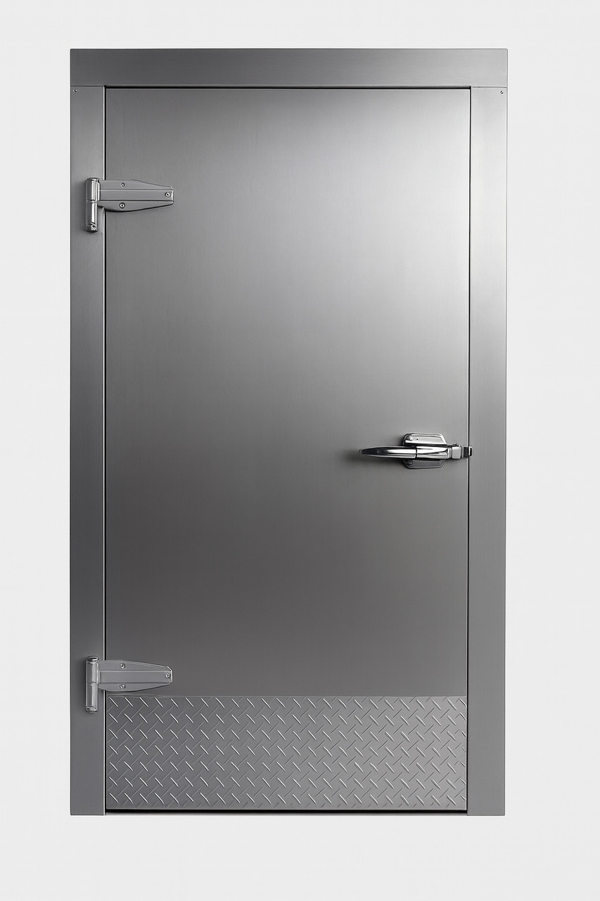 Coolstructures 47½" x 78" Walk-in Freezer Door With Stainless Steel Finish, Replacement Walk-in Freezers Swing Doors on Frame. 