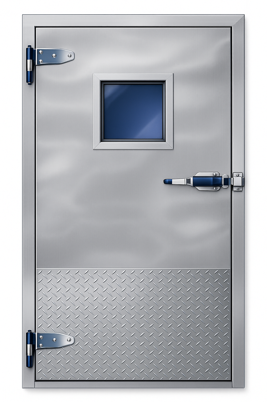 Coolstructures 36" x 78" Walk-in Cooler Door With SS Finish, Replacement Walk-in Cooler Swing Doors on Frame