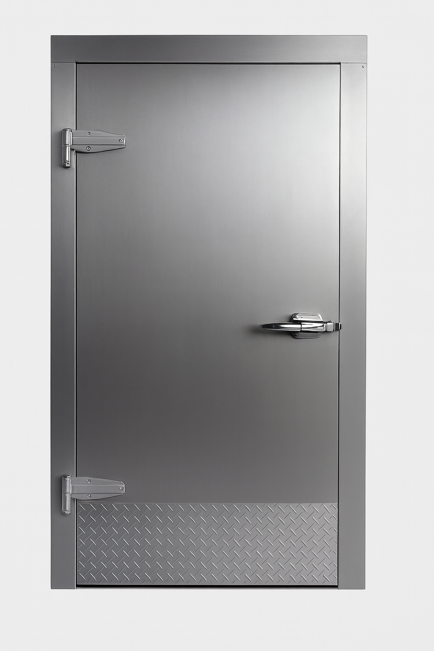Coolstructures 47½" x 78" Walk-in Cooler Door With Stainless Steel Finish, Replacement Walk-in Cooler Swing Doors on Frame.