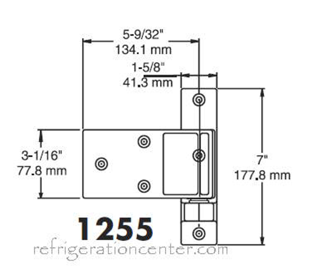  Flash 1255/ Pacesetter  Hinges Chrome