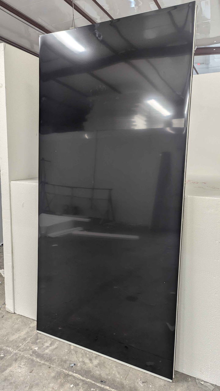 2" Thick Aluminum Black Finish Insulated Metal Wall 92" x 47"