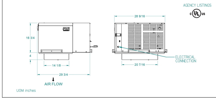 PT0024MANAPNA(Cooler,Indoor,115/1) — PRO³ Top-Mount Packaged Refrigeration System