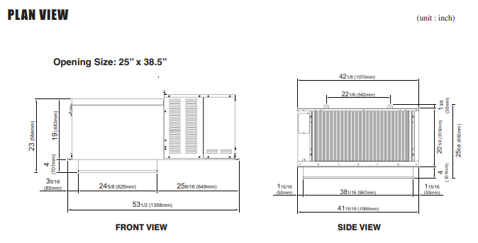 STI110MP2(Cooler)  SELF CONTAINED(drop-in, pre-charged,Single-phase) REFRIGERATION SYSTEM FOR COOLER MODEL STI100MR448A2 (PTN,PRO3) INDOOR.