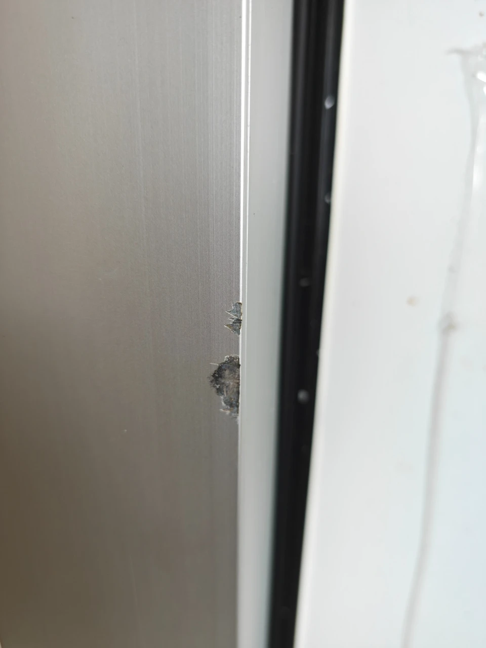 Coolstructures Discounted 36" x 78" Heavy Duty White Cooler Door, Left Side Hinges