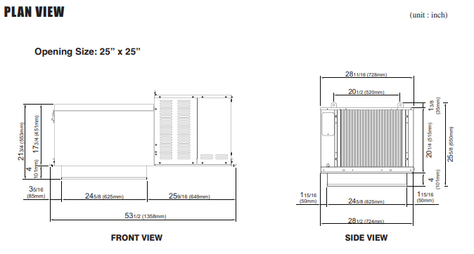 STI025LP2(Freezer) SELF CONTAINED(drop-in, pre-charged) REFRIGERATION SYSTEM FOR FREEZER STI022LR448A2 (PTN,PRO3) INDOOR.