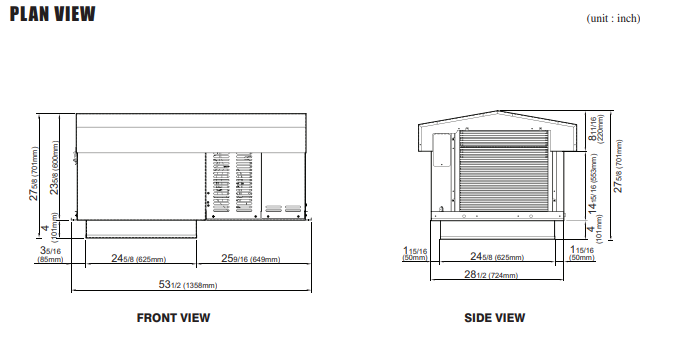 STX038LP2(Freezer)  SELF CONTAINED(drop-in, pre-charged) REFRIGERATION SYSTEM FOR FREEZER MODEL STX045LR448A2 (PTN,PRO3) OUTDOOR