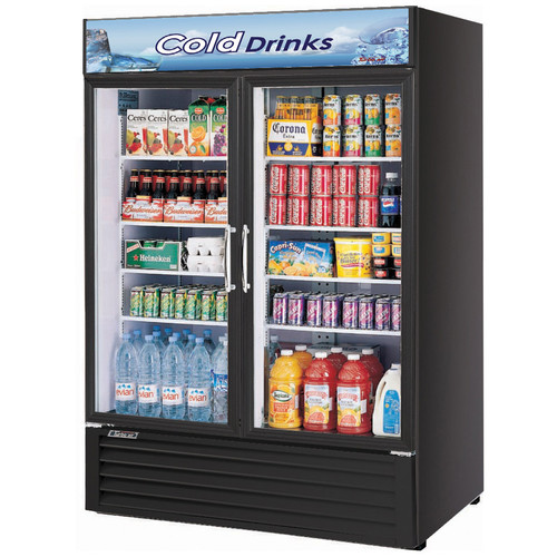Turbo air Reach-in Cooler with 2- Swing Glass Display Door. Model: TGM-50RSB  /By Turbo Air/ Turbo air Reach-in Cooler with 2- Swing Glass Display Door. Model: TGM-50RSB  /By Turbo Air/