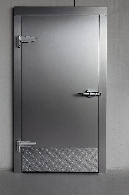 Coolstructures 47½" x 78" Walk-in Freezer Door With Stainless Steel Finish, Replacement Walk-in Freezers Swing Doors on Frame. 