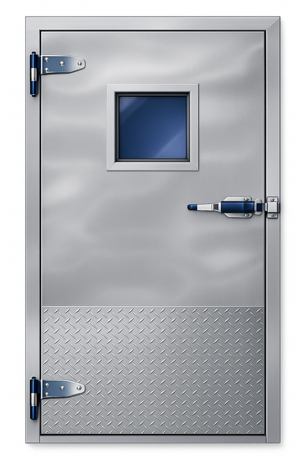 Coolstructures 36" x 78" Walk-in Cooler Door With Stainless Steel Finish, Replacement Walk-in Cooler Swing Doors on Frame Coolstructures 36" x 78" Walk-in Cooler Door With Stainless Steel Finish, Replacement Walk-in Cooler Swing Doors on Frame