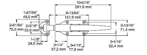 Latch Kit, Radial Latch, TuffKote Finish with keys. (58)