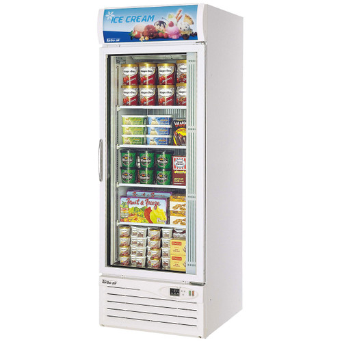 Turbo Air  Reach-in Freezer with One Swing Glass Display Door. Model: TGF-23F Turbo Air  Reach-in Freezer with One Swing Glass Display Door. Model: TGF-23F