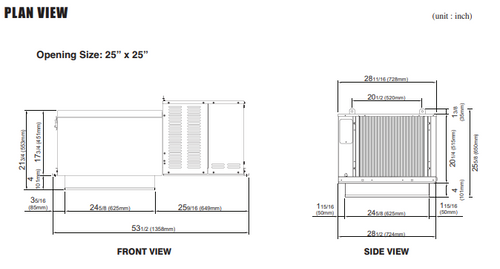 STI025LP2(Freezer) SELF CONTAINED(drop-in, pre-charged) REFRIGERATION SYSTEM FOR FREEZER STI022LR448A2 (PTN,PRO3) INDOOR.