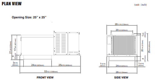 STI038LP2(Freezer) SELF CONTAINED(drop-in, pre-charged) REFRIGERATION SYSTEM FOR FREEZER MODEL STI045LR448A2 (PTN,PRO3) INDOOR.