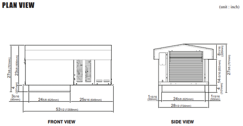 STX025LP2(Freezer) SELF CONTAINED(drop-in, pre-charged) REFRIGERATION SYSTEM FOR FREEZER (PTN,PRO3) OUTDOOR