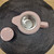 Tekanna av keramik med sil, lock och handtag - ca 0.4L - Puder-rosa