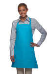 Turquoise Restaurant Server Bib Apron with Two Center Divided Pockets and Adjustable Neck Strap 28"L x 24"W Item#350-212 Turquoise Restaurant Server Bib Apron with Two Center Divided Pockets and Adjustable Neck Strap 28"L x 24"W Item#350-212