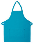 Turquoise Restaurant Server Bib Apron with Two Center Divided Pockets and Adjustable Neck Strap 28"L x 24"W Item#350-212 Turquoise Restaurant Server Bib Apron with Two Center Divided Pockets and Adjustable Neck Strap 28"L x 24"W Item#350-212