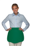 Kelly Green Two Slanted Pocket Scalloped Bottom Waitress Apron 15"L x 17"W Item #350-130