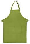 Sage Green Two Pocket Adjustable Neck Butcher Style Apron 34"L x 24"W Item #350-220 Made in the USA
