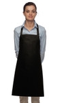 Black Bib Apron With Adjustable Neck and Pencil Pocket On Chest 28"L x 24"W Item #350-211
