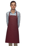 Maroon Bib Apron With Adjustable Neck and Pencil Pocket On The Chest 28"L x 24"W Item #350-211 Maroon Bib Apron With Adjustable Neck and Pencil Pocket On The Chest 28"L x 24"W Item #350-211
