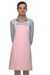 Light Pink Bib Apron With Adjustable Neck and Pencil Pocket 28"L x 24"W Item #350-211