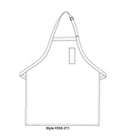 Light Pink Bib Apron With Adjustable Neck and Pencil Pocket 28"L x 24"W Item #350-211