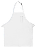 White Bib Style Apron With Adjustable Neck and Pencil Pocket 28"L x 24"W Item #350-211