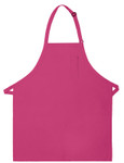 Hot Pink Bib Style Apron With Adjustable Neck and Pencil Pocket 28"L x 24"W Item #350-211