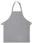 Silver Gray Bib Style Apron With Adjustable Neck and Pencil Pocket 28"L x 24"W Item #350-211