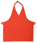 Orange No Pocket Adjustable V-Neck Restaurant Server Bib Apron 32"L x 28"W Item#350-300NP