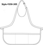 Brown Scoop Neck Front With Adjustable Neck Strap And Three Pockets 28"L x 29"W Item#350-305