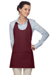 Maroon Scoop Neck Front With Adjustable Neck Strap And Three Pockets 28"L x 29"W Item#350-305