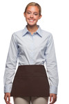 Brown Four Pocket Restaurant Server Waist Apron 12"L x 23"W Item#350-100DP