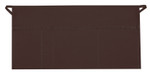Brown Four Pocket Restaurant Server Waist Apron 12"L x 23"W Item#350-100DP
