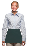 Hunter Green Four Pocket Restaurant Server Waist Apron 12"L x 23"W Item#350-100DP