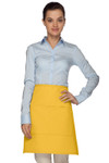 Yellow Two Pocket Restaurant Server Half Bistro Waist Apron 19"L x 28"W Item # 350-110 Made in the USA Yellow Two Pocket Restaurant Server Half Bistro Waist Apron 19"L x 28"W Item # 350-110 Made in the USA
