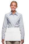 White Four Pocket Restaurant Server Waist Apron 12"L x 23"W Item#350-100DP