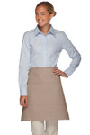 Khaki Three Pocket Half Bistro Style Restaurant Server Apron 19"L x 28"W Item #350-113